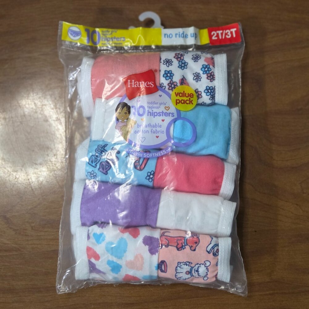 Hanes Hipsters Underwear 2T/3T